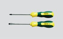 Shengda 5 * 75mm green and yellow two-color plastic handle screwdriver 6 * 100mm screwdriver 6 * 150mm chrome vanadium steel