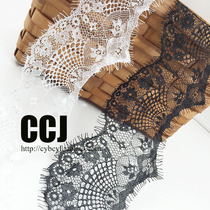10cm wide eyelash flower curtain sofa black and white lace fabric sofa lace clothing DIY decorative accessories