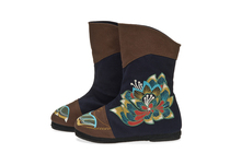 2020 autumn style old Beijing short boots womens shoes embroidered shoes thousand-layer bottom cloth boots inner heightened single boots