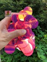 Imported material 10mm-50mm side hole gold light deep pink symphony sequins DIY accessories clothing hanging piece