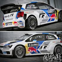 Customized Volkswagen New POLO car stickers pull flower 2014 WRC racing car full car sticker GTI decoration modification stickers