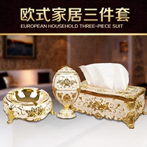 Benice ashtray tissue box toothpick box home three-piece set creative European personality home furnishings gift