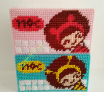 Three-dimensional embroidery home handicraft cartoon short paper box Bee Mousse doll men and women finished products pre-sale