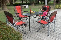 Promotional new high-end outdoor table and chair set for self-driving tour wild folding table and chair Beach outdoor leisure chair