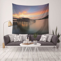 Nordic American ins hanging cloth wall decorative painting cloth tapestry hanging painting landscape background cloth photo wall blanket tablecloth