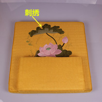 Buddhist meditation mat Taoist coconut silk cushion futon yoga mat outdoor air cushion lotus embroidery kneeling mat