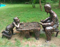 Antique Figure Sculpture Park Grassland Master Sun Chess Modeling Sculpture ornaments FRP Landscape Sculpture