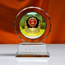 Retirement souvenir honor card Event celebration souvenir Crystal medal custom made Custom made business gift