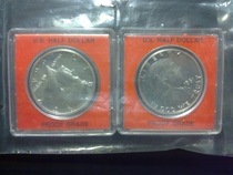 1961 Franklin 50 cents and 1964 Kennedy 50 cents refined silver coin set