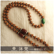 Five-petal Nepal King Kong Bodhi Buddha Brand Necklace 8mm Thai Buddha Brand Chain Atmosphere Mens and Womens Buddha Brand Chain