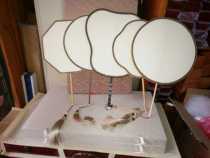 A variety of shapes palace fans Craft gift fans blank double-sided silk fans decorative tabletop screen group fans