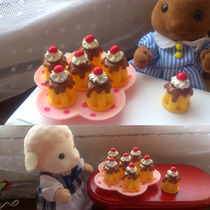 1 12 Mini food play house food play scene small food-delicious banana pudding