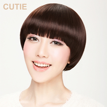 Prettier wig female short hair handsome mushroom head qi bangs short straight hair bobo head face repair fashion wig set