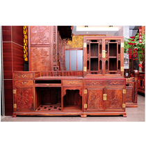 Mahogany furniture Laos red sour branch solid wood computer desk bookcase one desk writing desk Ming and Qing antique antique