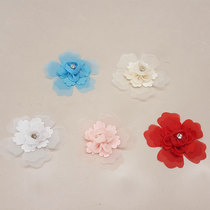 Solid Flowers Handmade Flower Patch Flowers Diy Bridal Head Ornament Accessories Wedding Dress Accessories Clothing Decorative material Dodflower