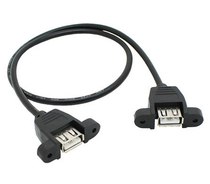 50cm with screw hole USB2 0 female to female adapter cable can be fixed USB female