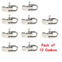 Adjustable stainless steel U-shaped steel buckle shackle umbrella rope survival bracelet special button