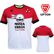 2018 New South Korea UPTON badminton suit mens and womens sportswear quick-drying cartoon ninja short-sleeved T-shirt