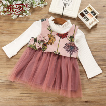(two sets) Spring new childrens clothes girls suit childrens two sets of womens childrens childrens spring dress