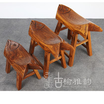 Old Elm small bench fish stool solid wood shoe stool makeup stool low stool childrens small stool table matching stool
