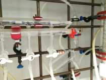 Tetrafluoro vacuum double-row Tube five-section door Tetrafluoride door Double-row gas distributor Tetrafo throttle