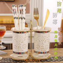 Chopsticks Tube Large Capacity Spoon Container 2021 New Home Utility Chopsticks Cage Kitchen Supplies