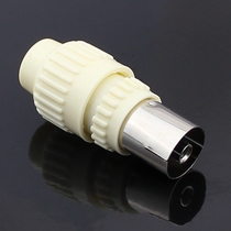 Cable TV plug bamboo section female copper reverse port all copper contact 75 Euro plug 75-5 wire connector