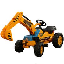 Childrens excavator four-wheel ride can ride excavator hook machine child forklift toy large pedal engineering vehicle