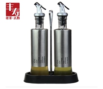 Lead-free glass Oiler jiang you cu hu bottle stainless steel diao wei liao ping set a leak-proof seal pepper shaker
