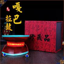 Tibetan Buddhist Tantric multiplier GA Bala drum reservoir drum Dharma Drum blood sandalwood sheepskin Diamond Tambourine gift box