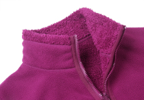 Womens outdoor padded double-sided fleece cardigan fleece cardigan fleece jacket