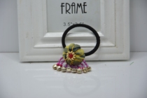 New Yunnan ethnic style pure handmade bells flower fabric Hairband cotton cloth childrens hair rope tie hair accessories