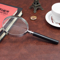 Extra large handheld semi-metal 100mm glass reading elderly student magnifying glass customizable LOGO