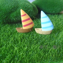 Moss Microscape Creative Pendulum LOVELY MINI SMALL BOAT SMALL BOAT YACHT SAILING MULTI-MEAT PLANT MINI ECO BOTTLE BUILDING
