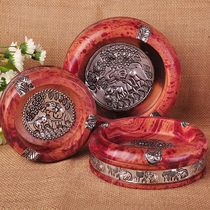Thai crafts decoration personality gift ashtray ornaments elephant creative home accessories retro solid wood ashtray