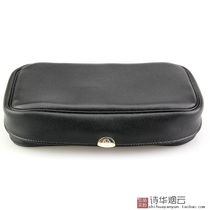 Germany Sillems Cross anchor pipe bag SIL 6130 Black leather 3 bucket bag