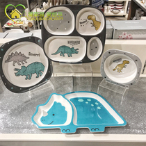 modern house cute dinosaur cartoon figure melamine bowl plate dinner plate rice bowl childrens tableware dividing plate