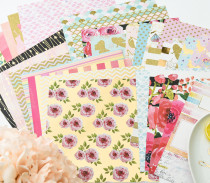 Judy hand-paved gilded onion powder Xiaoqing novice account material paper acid-free cardboard 210g 30 sheets