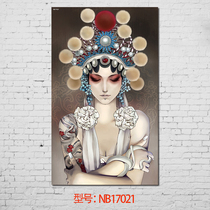 Peking Opera beauty Facebook Zhang Xiaobai Meng Xiangxing Shi Ling characteristic Chinese style poster hanging painting wallpaper decorative painting