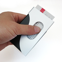 Hongchuang metal color hand push automatic business card box male lady business card box creative ultra-thin business card holder
