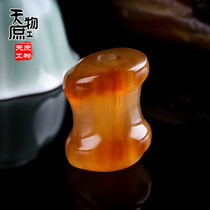 Natural Goat Corner Pale Blood Color Buddha Pearl Bamboo Festival Waist Bead Top Beaded Pearl Pearl Accessories Star Moon Diamond Waist Pearl S