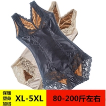 Autumn and winter thickened and velvet thermal underwear triangle one-piece body shaping underwear stall opening buckle postpartum women