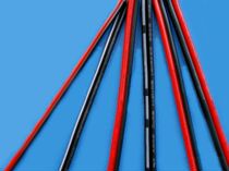 UL2468#24 22 20AWG parallel double lines red and black lines black print white section black note bamboo 610 m