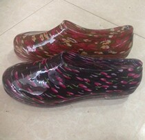 Womens style water shoes short tube color rain shoes non-slip wear-resistant waterproof rubber shoes short tube beef tendon rain shoes