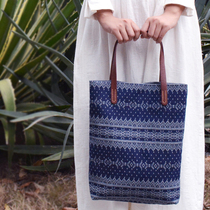 Art Casual Handmade Cloth Bag Lady National Wind Cotton Hemp Canvas Denim Carry-on Shopping Bag Single Shoulder Satchel Brief
