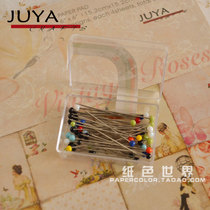 Mini bead needle box Three-dimensional cutting bead needle Colorful bead needle Small head bead needle Vertical cutting needle Heat-resistant pin