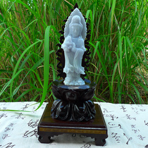 Myanmar natural A goods Jade light purple send son Guanyin jade ornaments Jieyang labor supply boutique 0529