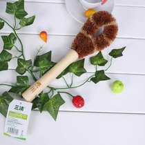 Sanqing natural brown hair non-stick oil pan brush long handle wash pot brush cleaning brush dishwashing brush dishwashing brush pan brush