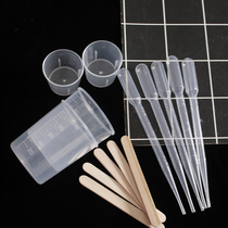 Dropper crystal dripping glue with laboratory equipment Stirring Rod quantity Cup plastic dropper Basier straws with scales 3ML