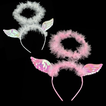 Halloween childrens dress up props party performance headgear Angel headband Angel aperture hair accessories flower girl